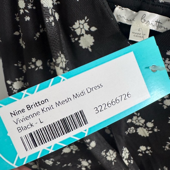 Nine Britton Vivian Knit Mesh Midi Dress - Picture 9 of 12